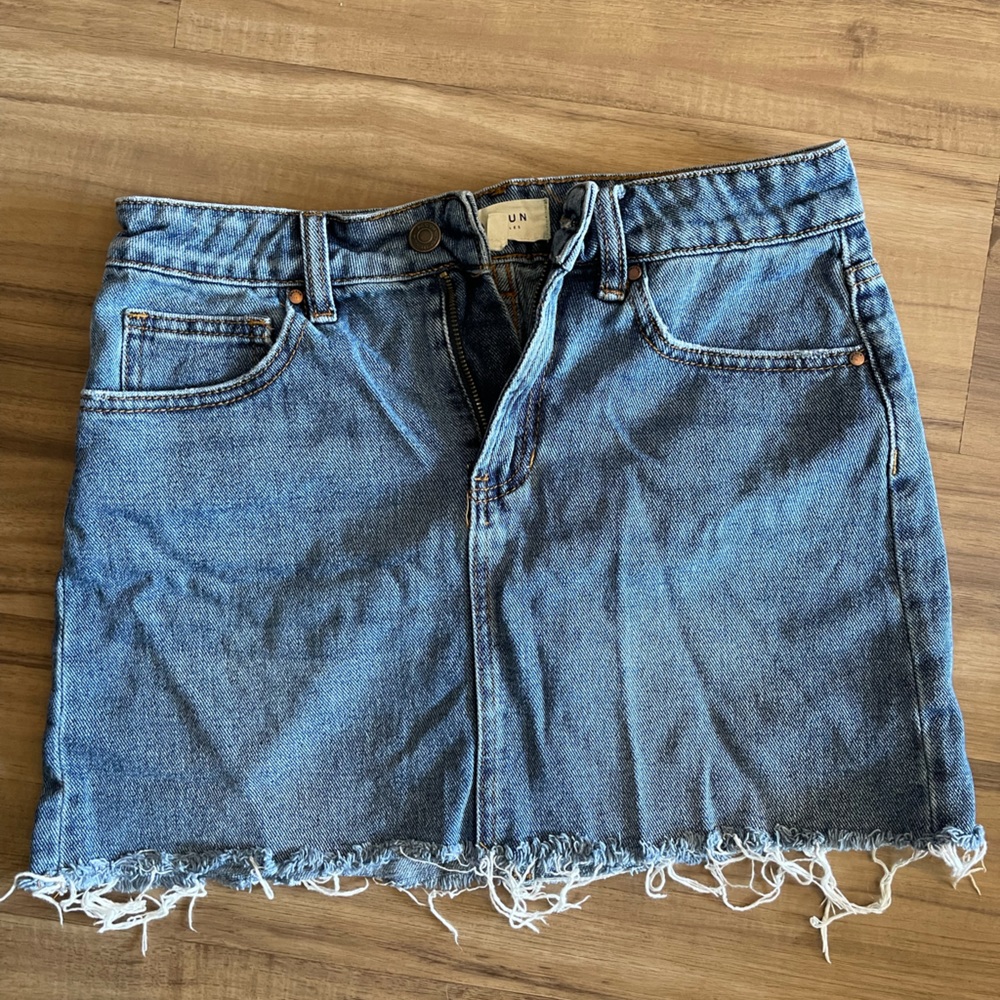 Pacsun high rise denim mini skirt